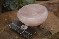 Polished  Gemmy Pink Rose Quartz Bowls x 2 From Ambatondrazaka, Madagascar - TopRock