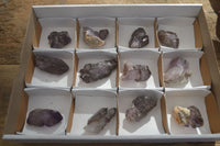 Natural Window Amethyst Crystals  x 12 From Chiredzi, Zimbabwe