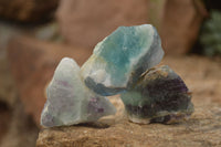 Natural Rough Watermelon Fluorite Cobbed Specimens  x 35 From Uis, Namibia