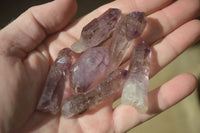 Natural Smokey Amethyst Quartz Crystals  x 35 From Chiredzi, Zimbabwe