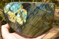 Polished Labradorite Standing Free Form With A Full Face Flash x 1 From Tulear, Madagascar - TopRock