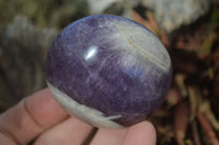 Polished Amethyst Galet / Palm Stones x 12 From Madagascar