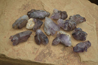 Natural Window Amethyst Crystals  x 12 From Chiredzi, Zimbabwe