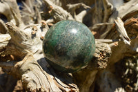 Polished Emerald Fuchsite Quartz Spheres With Wooden Stands  x 4 From Madagascar - TopRock