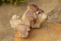 Natural Red Hematoid Phantom Quartz Clusters  x 4 From Zambia - TopRock