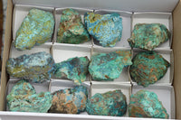 Natural Rough Blue Shattuckite Specimens  x 12 From Kaokoveld, Namibia - TopRock