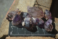 Natural Smokey Amethyst Window Quartz Crystals  x 35 From Chiredzi, Zimbabwe - Toprock Gemstones and Minerals 