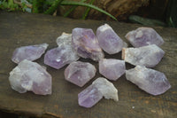 Natural Single Jacaranda Amethyst Crystals  x 12 From Zambia - Toprock Gemstones and Minerals 