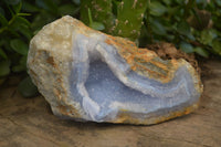 Natural Blue Lace Agate Geode Specimens  x 3 From Nsanje, Malawi - Toprock Gemstones and Minerals 