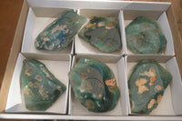 Polished  One Side Polished Emerald Mtorolite Plates  x 6 From Zimbabwe