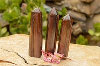 Polished Banded Tiger Ironstone / Muggle Stone Points  x 3 From Southern Africa - TopRock