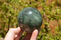 Polished Emerald Fuchsite Quartz Spheres With Wooden Stands  x 4 From Madagascar - TopRock