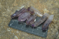 Natural Smokey Amethyst Quartz Crystals  x 35 From Chiredzi, Zimbabwe