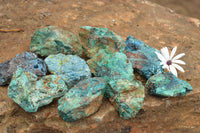 Natural Rough Blue Shattuckite Specimens  x 12 From Kaokoveld, Namibia - TopRock