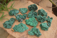 Natural Chatoyant Silky Malachite Specimens  x 13 From Kasompe, Congo - Toprock Gemstones and Minerals 