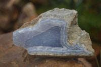 Natural Blue Lace Agate Geode Specimens  x 3 From Nsanje, Malawi - Toprock Gemstones and Minerals 