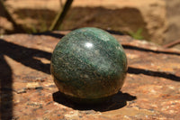 Polished Emerald Fuchsite Quartz Spheres With Wooden Stands  x 4 From Madagascar - TopRock