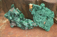 Natural Chatoyant Silky Malachite Specimens  x 13 From Kasompe, Congo - Toprock Gemstones and Minerals 