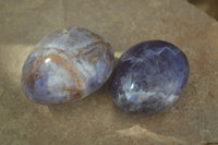 Polished Amethyst Galet / Palm Stones x 12 From Madagascar