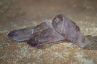 Natural Smokey Amethyst Quartz Crystals  x 35 From Chiredzi, Zimbabwe