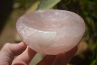 Polished  Gemmy Pink Rose Quartz Bowls x 2 From Ambatondrazaka, Madagascar - TopRock