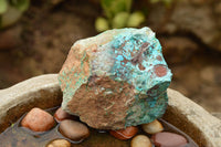 Natural Rough Blue Shattuckite Specimens  x 4 From Kaokoveld, Namibia - TopRock