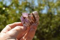 Polished Skeletal Smokey Amethyst Window Quartz Crystals  x 12 From Madagascar - TopRock