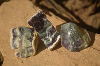 Natural Rough Watermelon Fluorite Cobbed Specimens  x 35 From Uis, Namibia