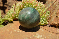 Polished Emerald Fuchsite Quartz Spheres With Wooden Stands  x 4 From Madagascar - TopRock