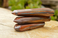 Polished Banded Tiger Ironstone / Muggle Stone Points  x 3 From Southern Africa - TopRock