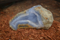 Natural Blue Lace Agate Geode Specimens  x 3 From Nsanje, Malawi - Toprock Gemstones and Minerals 