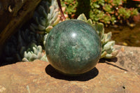 Polished Emerald Fuchsite Quartz Spheres With Wooden Stands  x 4 From Madagascar - TopRock