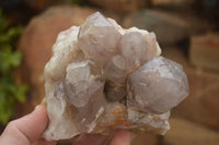 Natural Red Hematoid Quartz Clusters x 2 From Karoi, Zimbabwe