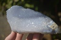 Natural Blue Lace Agate Geode Specimens  x 3 From Nsanje, Malawi - Toprock Gemstones and Minerals 