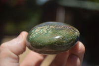 Polished Large Green Verdite Palm Stones  x 6 From Zimbabwe - TopRock