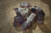 Natural Smokey Amethyst Quartz Crystals  x 35 From Chiredzi, Zimbabwe