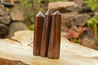 Polished Banded Tiger Ironstone / Muggle Stone Points  x 3 From Southern Africa - TopRock