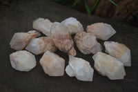 Natural Single Pineapple Candle Quartz Crystals  x 12 From Antsirabe, Madagascar - Toprock Gemstones and Minerals 