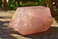 Polished Double Terminated Gemmy Pink Rose Quartz Points x 3 From Ambatondrazaka, Madagascar - TopRock