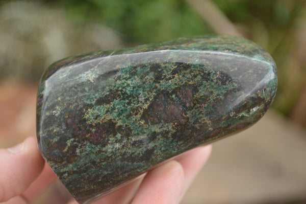 Polished Fluorescent Ruby Corundum In Chrome Verdite Free Forms x 6 From Zimbabwe - TopRock