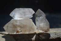 Natural Smokey Window Quartz & Matrix Specimens  x 6 From Brandberg, Namibia - Toprock Gemstones and Minerals 