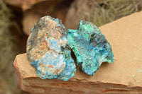 Natural Rough Blue Shattuckite Specimens  x 12 From Kaokoveld, Namibia - TopRock