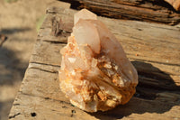 Natural Tangerine Quartz Clusters With Large Crystals  x 3 From Madagascar - TopRock