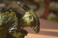 Polished  Leopard Stone Dinosaur Carvings x 2 From Zimbabwe