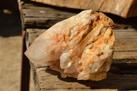 Natural Tangerine Quartz Clusters With Large Crystals  x 3 From Madagascar - TopRock