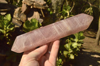 Polished Double Terminated Gemmy Pink Rose Quartz Points x 3 From Ambatondrazaka, Madagascar - TopRock