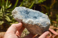 Natural Blue Celestite Geode Specimens  x 2 From Sakoany, Madagascar - TopRock