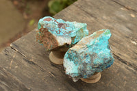 Natural Rough Blue Shattuckite Specimens  x 4 From Kaokoveld, Namibia - TopRock