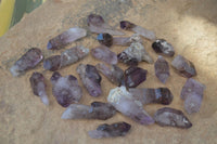 Natural Smokey Amethyst Quartz Crystals  x 35 From Chiredzi, Zimbabwe