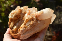 Natural Tangerine Quartz Clusters With Large Crystals  x 3 From Madagascar - TopRock